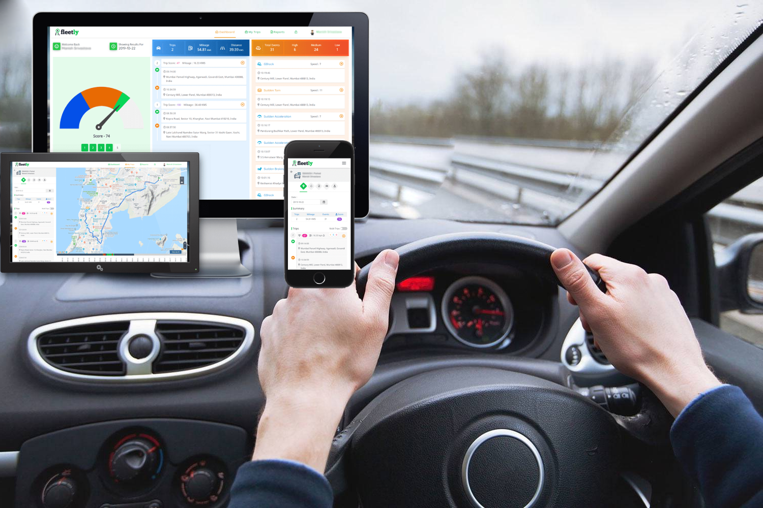 Fleetly gps realtime fleet safe monitoring